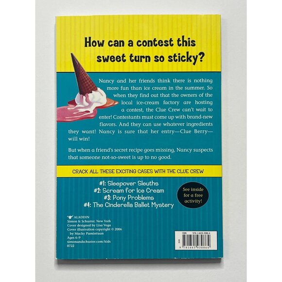 Scream for Ice Cream Nancy Drew and Clue Crew Book 2 Carolyn Keene Kids Fiction - Picture 2 of 4